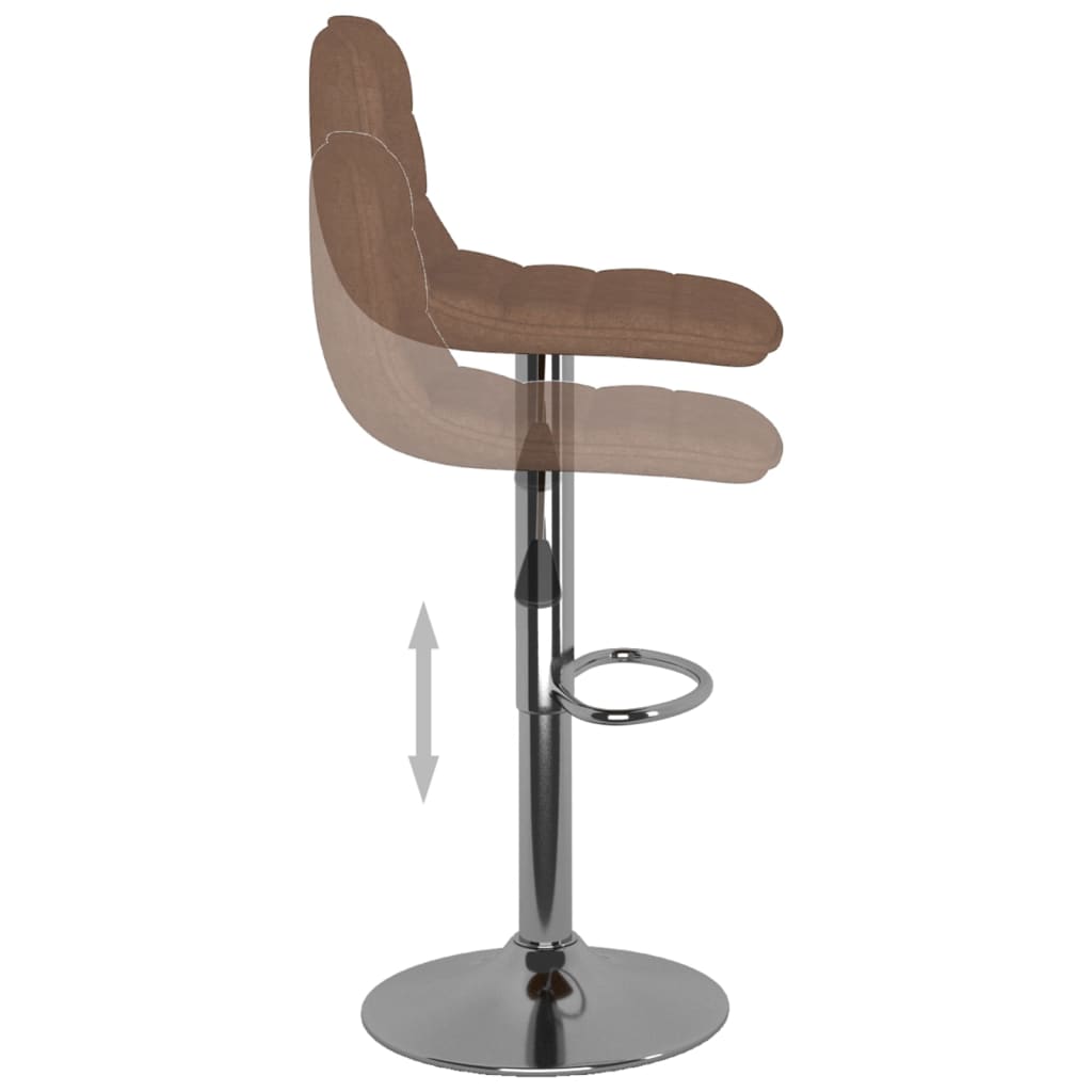 Tabourets de bar lot de 2 marron tissu - XIOS