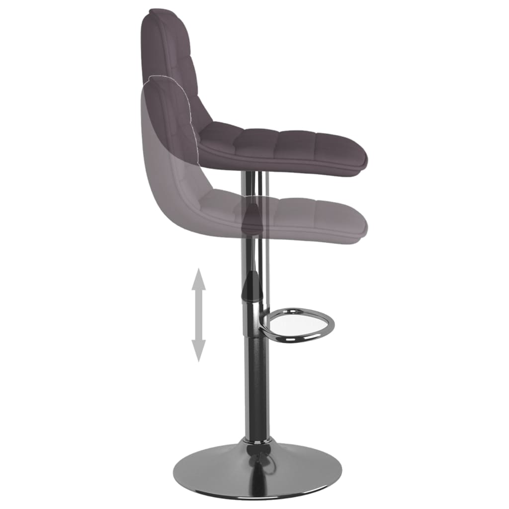 Tabourets de bar lot de 2 taupe tissu - XIOS