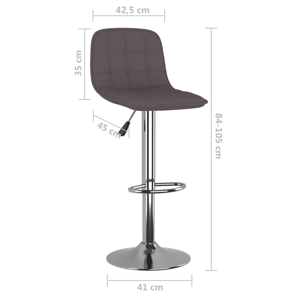 Tabourets de bar lot de 2 taupe tissu - XIOS