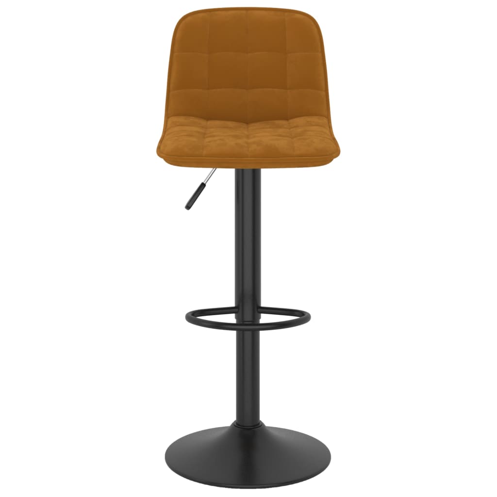 Tabourets de bar lot de 2 marron velours - XIOS
