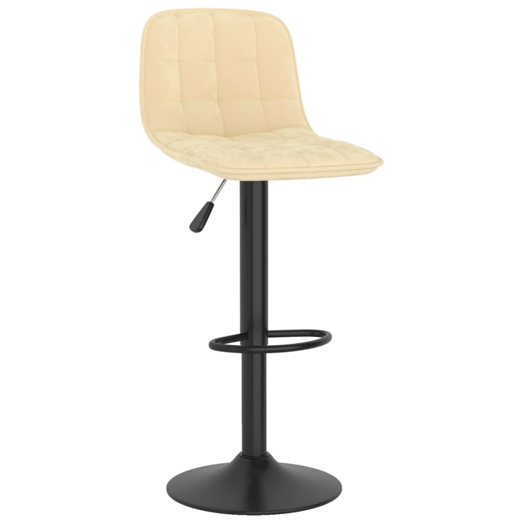 Tabourets de bar lot de 2 crème velours - XIOS