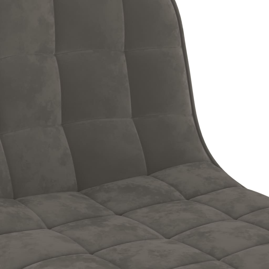Tabourets de bar lot de 2 gris foncé velours - XIOS