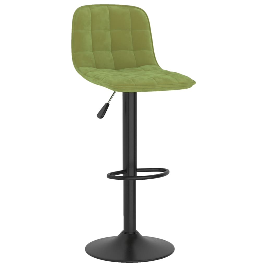 Tabourets de bar lot de 2 vert clair velours - XIOS