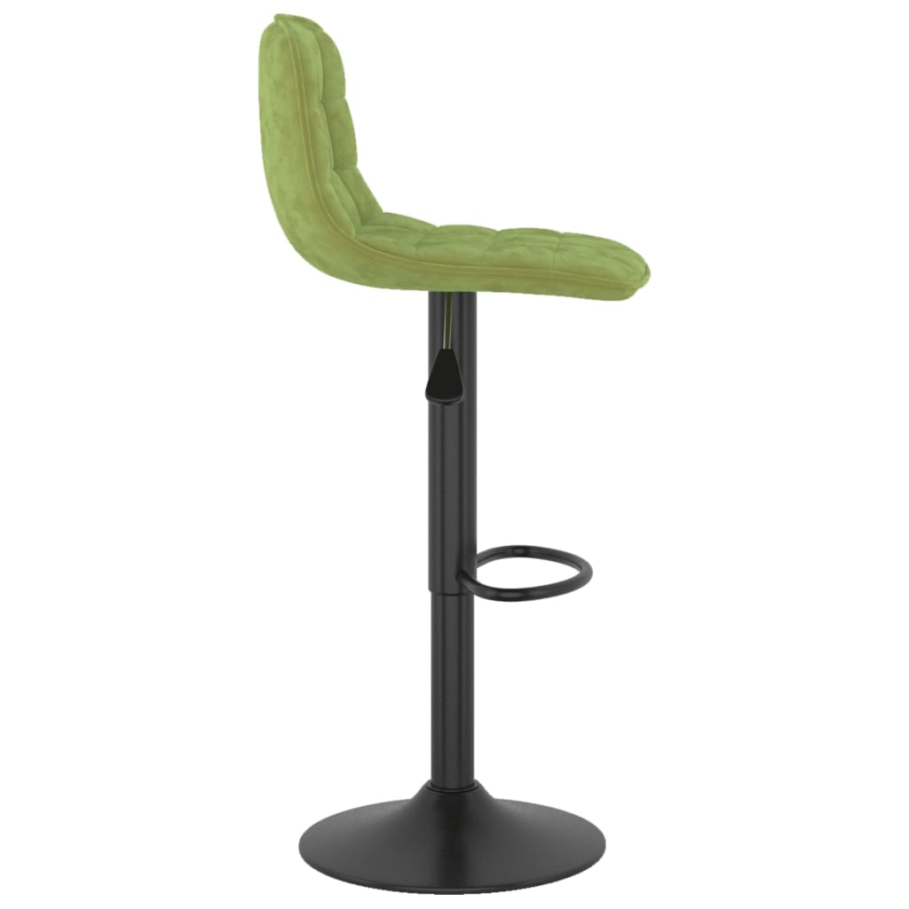 Tabourets de bar lot de 2 vert clair velours - XIOS