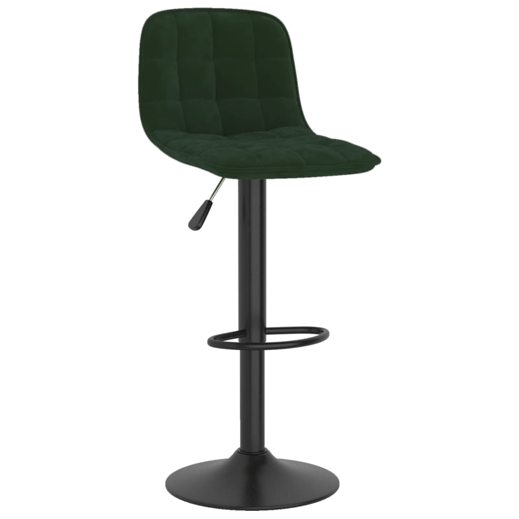 Tabourets de bar lot de 2 vert foncé velours - XIOS