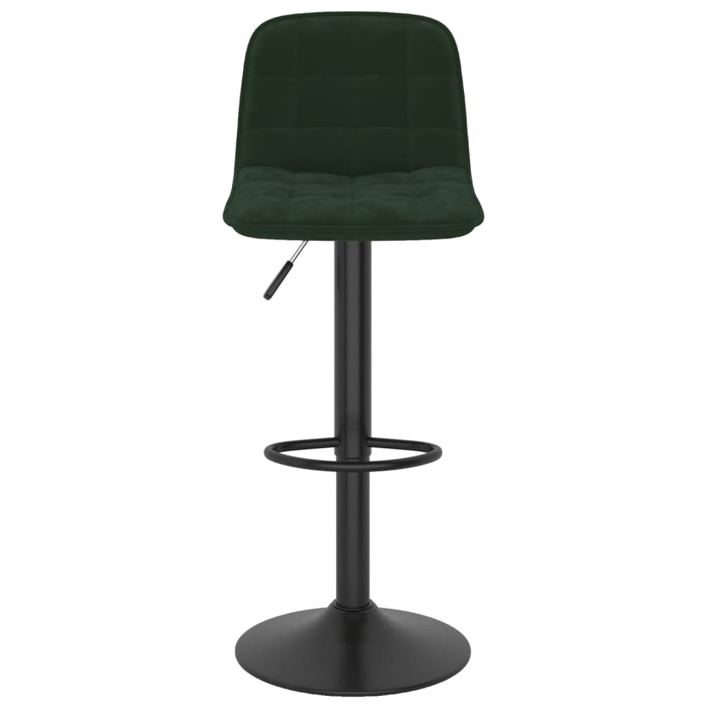 Tabourets de bar lot de 2 vert foncé velours - XIOS