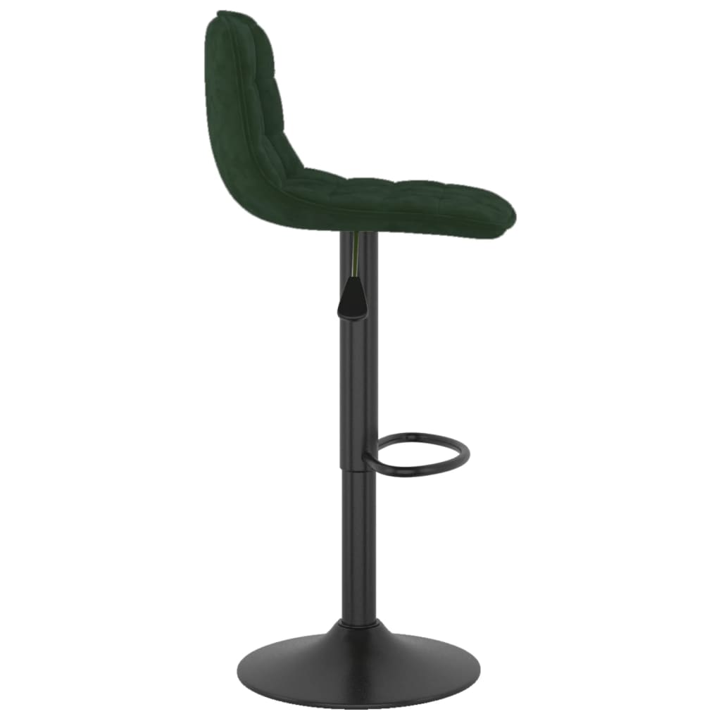 Tabourets de bar lot de 2 vert foncé velours - XIOS
