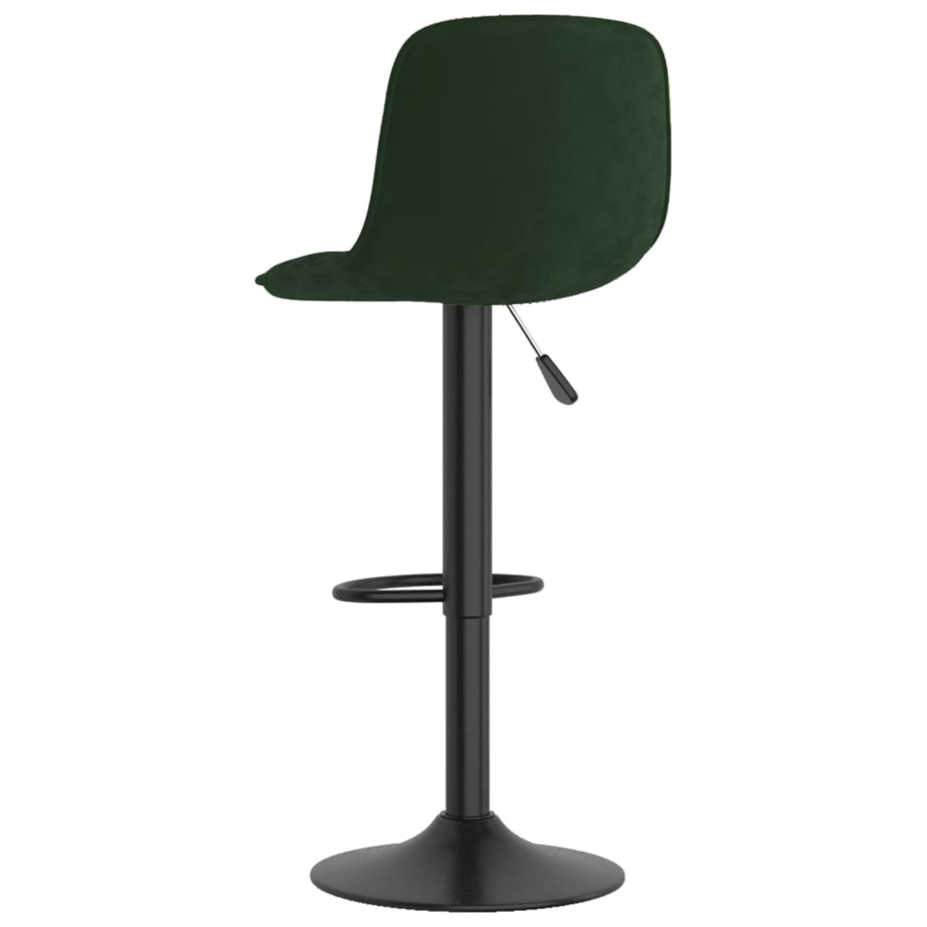 Tabourets de bar lot de 2 vert foncé velours - XIOS