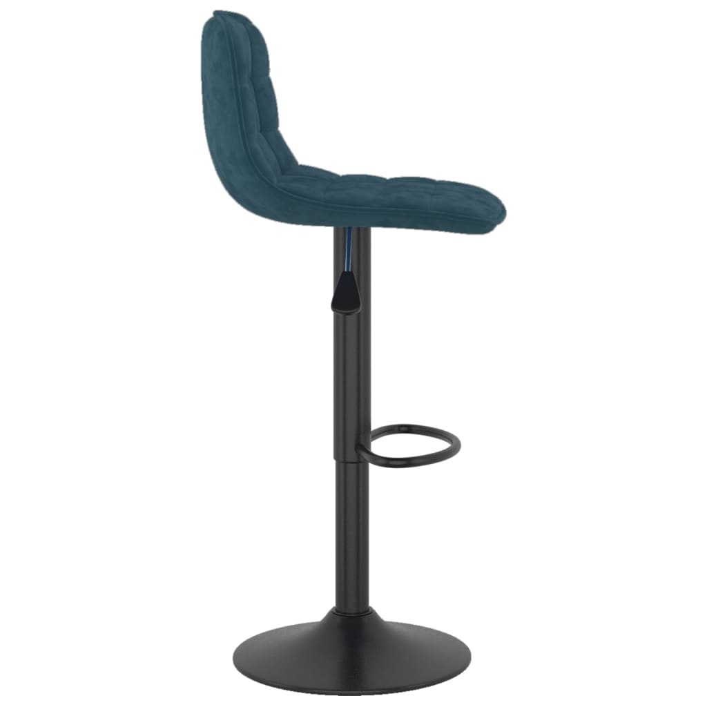 Tabourets de bar lot de 2 bleu velours - XIOS
