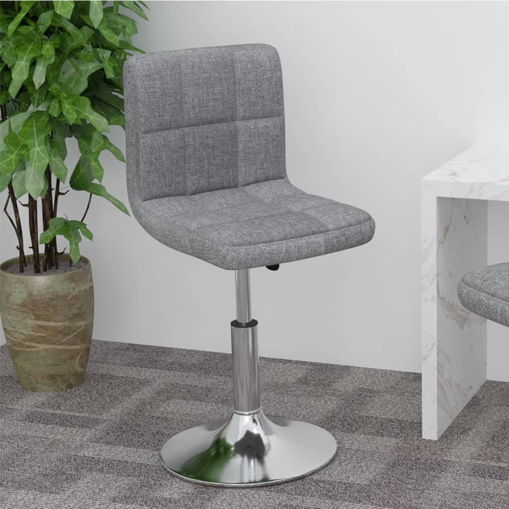Tabouret de bar pivotant Gris clair Tissu - XIOS