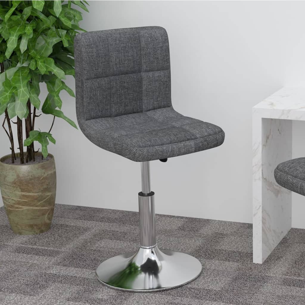 Tabouret de bar pivotant Gris foncé Tissu - XIOS