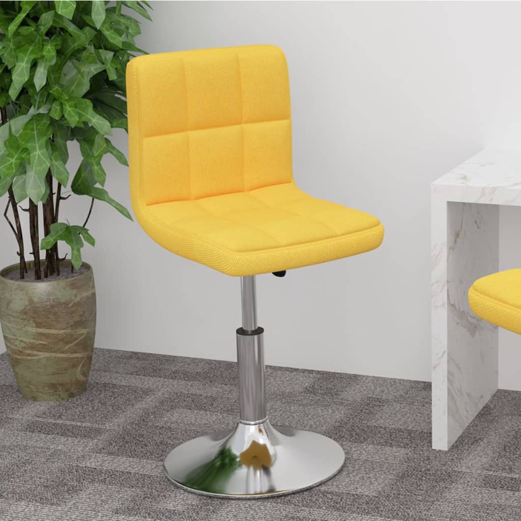 Tabouret de bar pivotant Jaune Tissu - XIOS