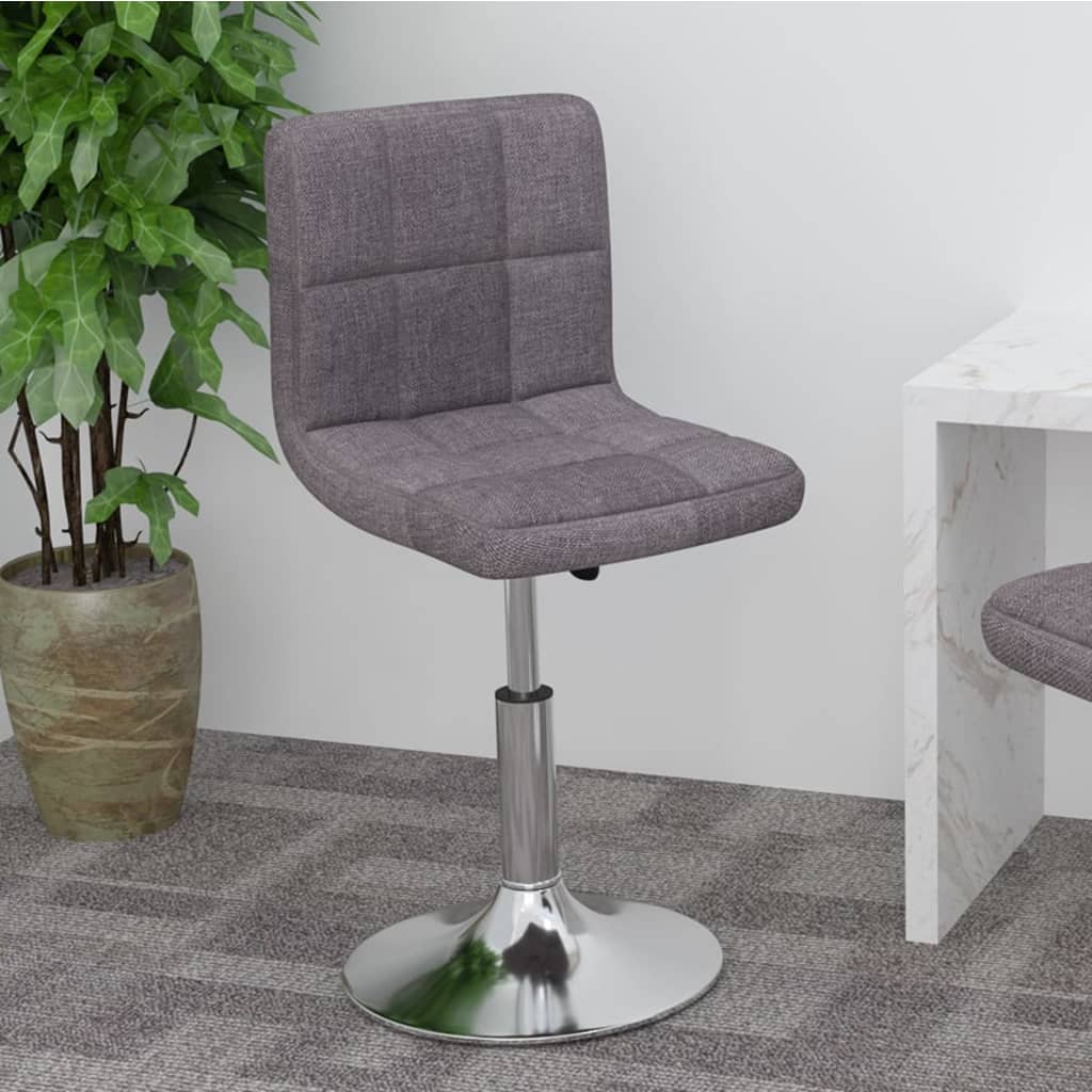 Tabouret de bar pivotant Taupe Tissu Tabourets de bar vidaXL