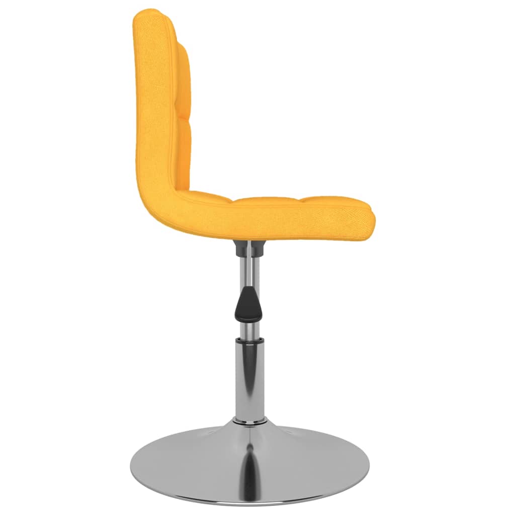 Chaises pivotantes à manger lot de 2 jaune tissu Chaises de cuisine vidaXL