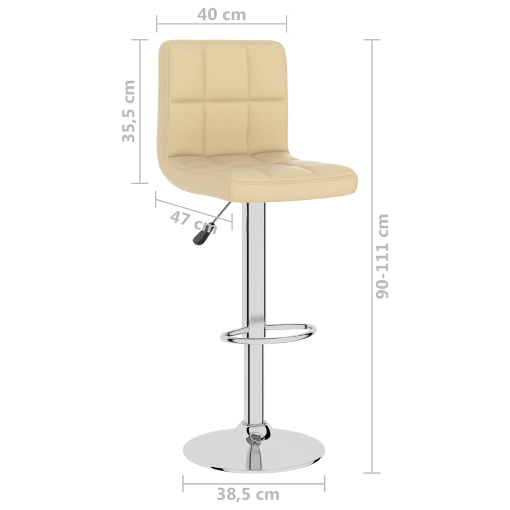 Tabouret de bar Crème Similicuir - XIOS
