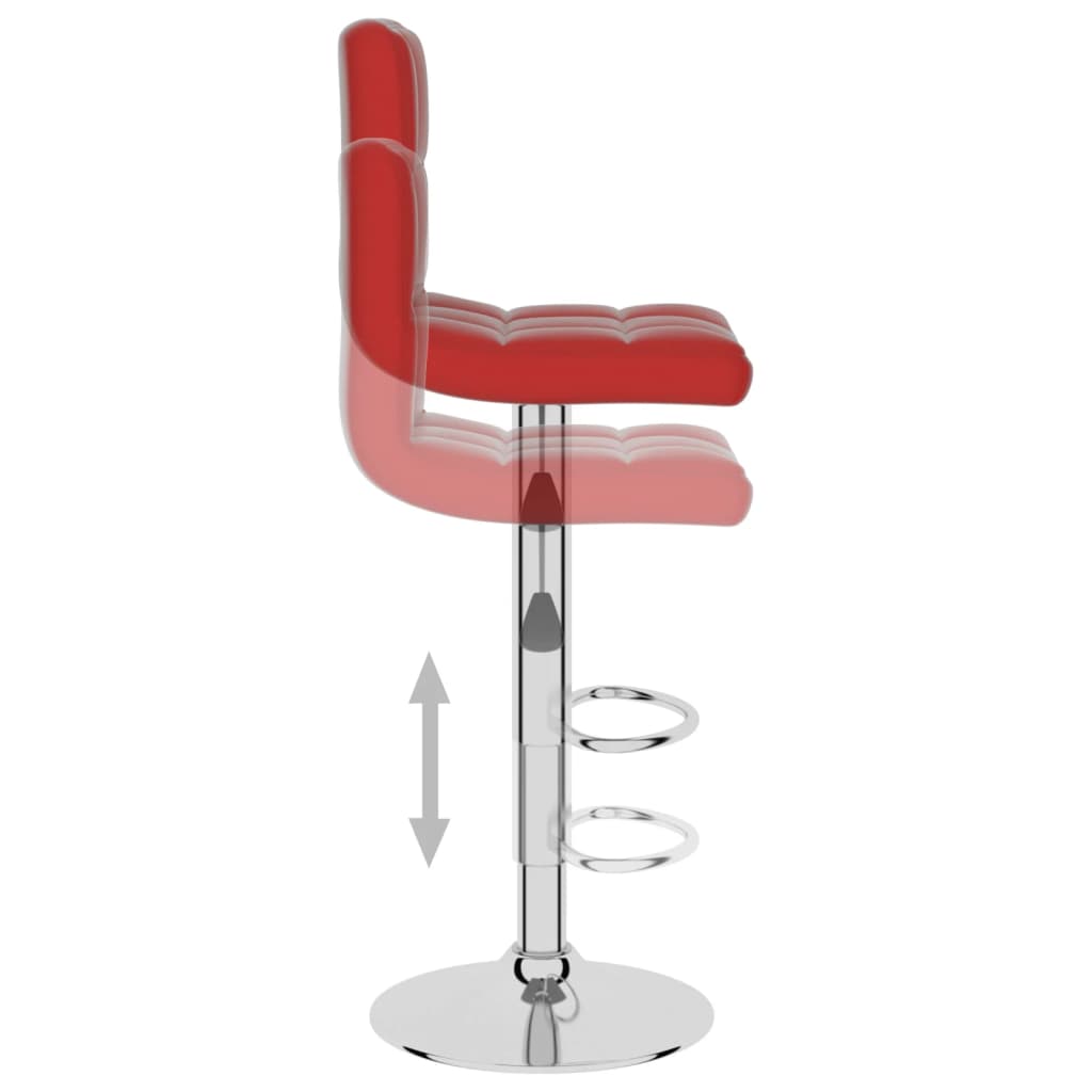 Tabouret de bar Rouge bordeaux Similicuir - XIOS