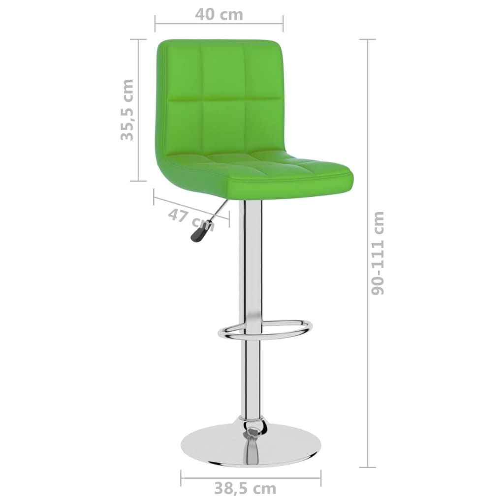 Tabouret de bar Vert Similicuir Tabourets de bar vidaXL