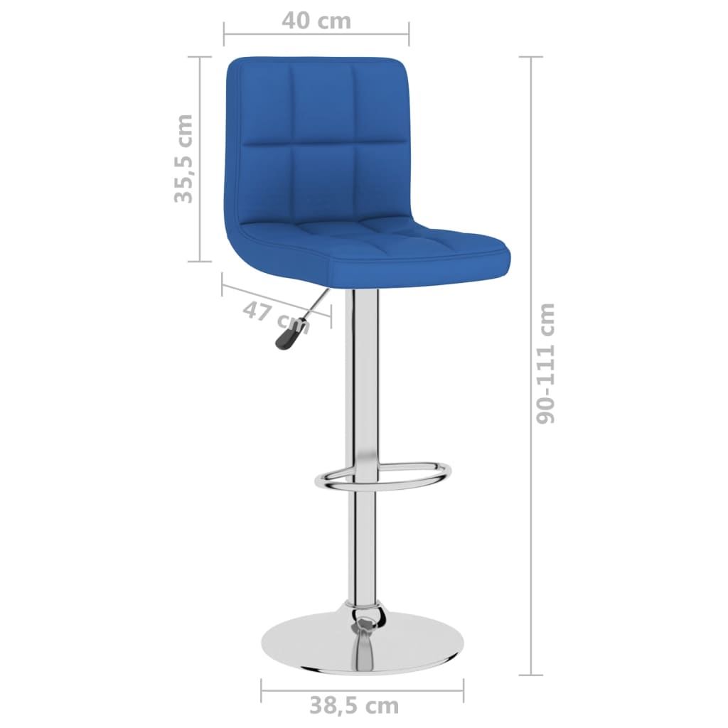 Tabouret de bar Bleu Tissu - XIOS