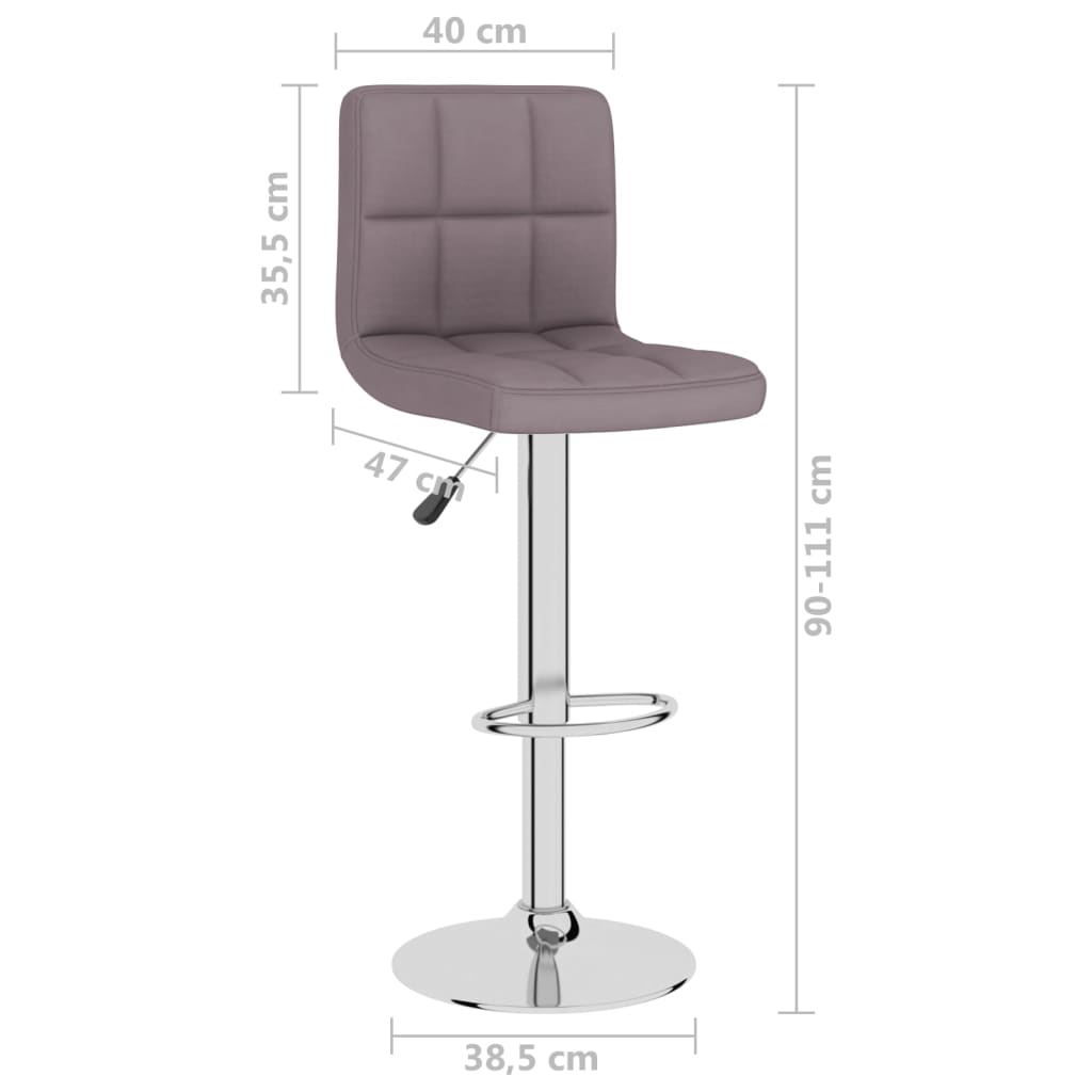 Tabouret de bar Taupe Tissu - XIOS