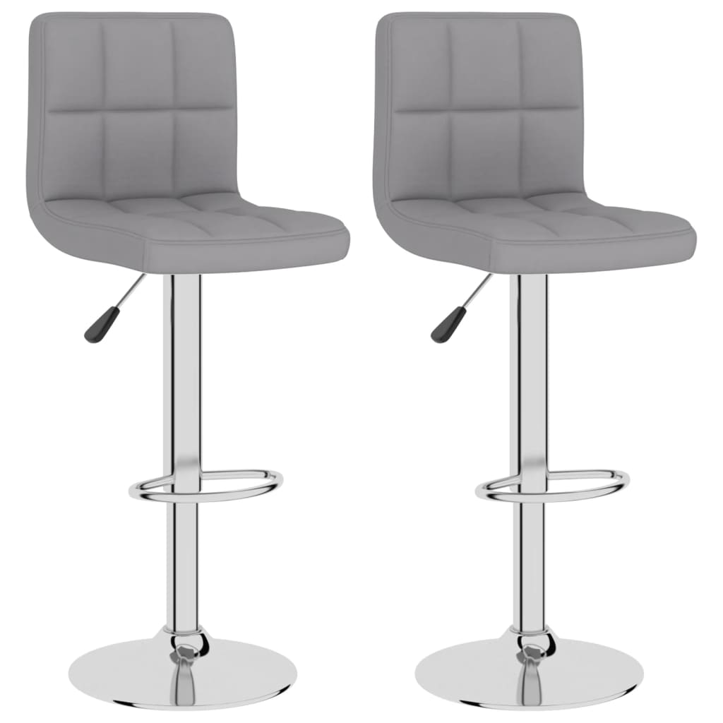 Tabourets de bar lot de 2 gris clair tissu - XIOS