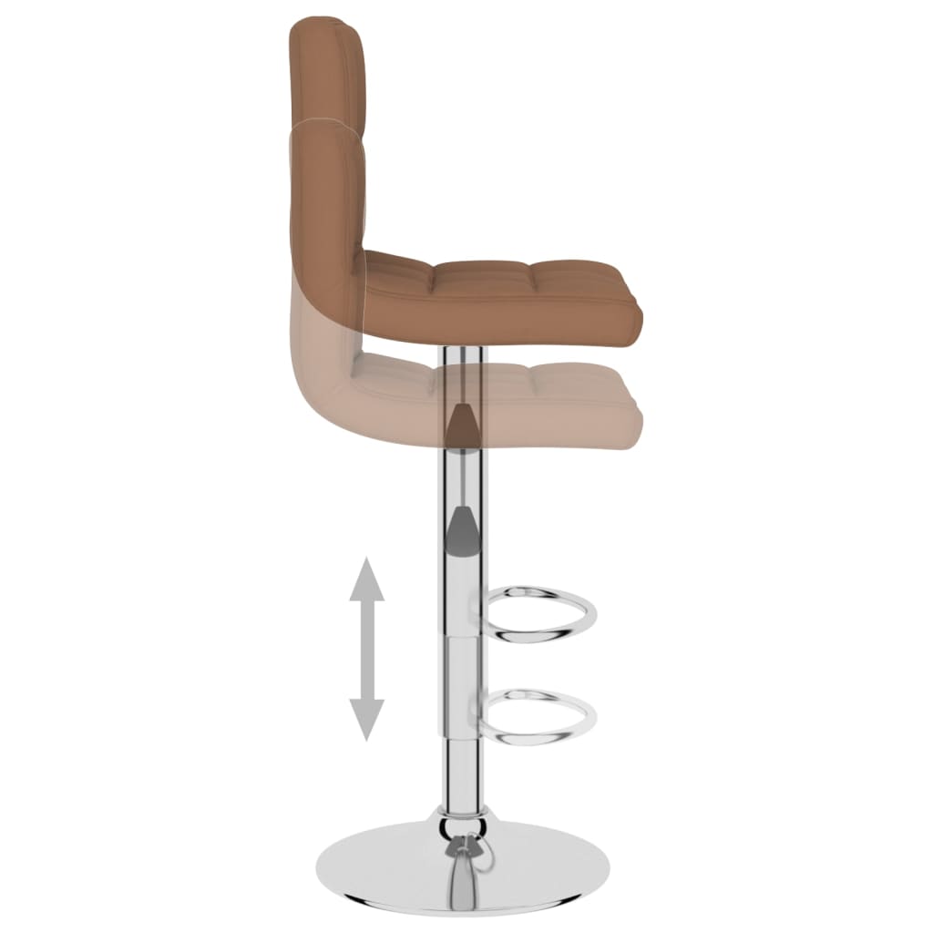 Tabourets de bar lot de 2 marron tissu Tabourets de bar vidaXL   