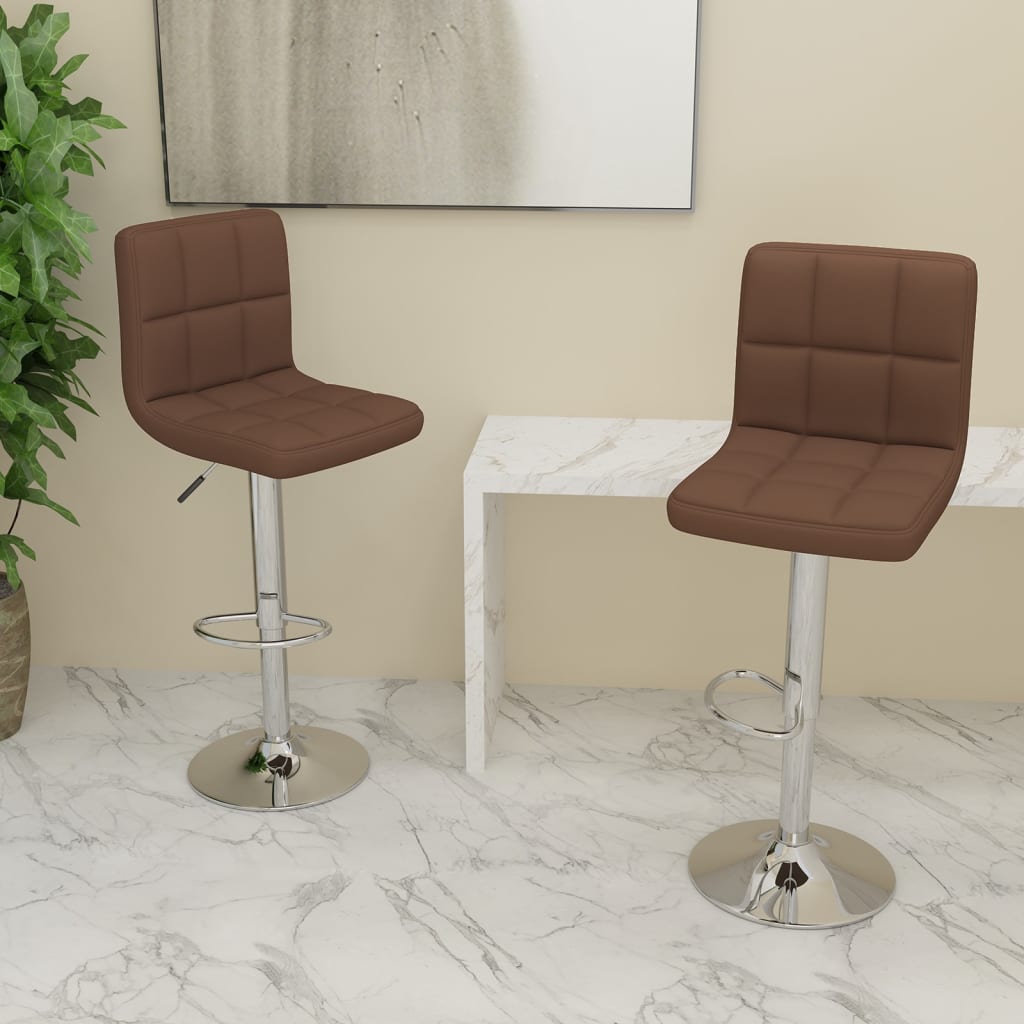 Tabourets de bar lot de 2 marron tissu Tabourets de bar vidaXL   