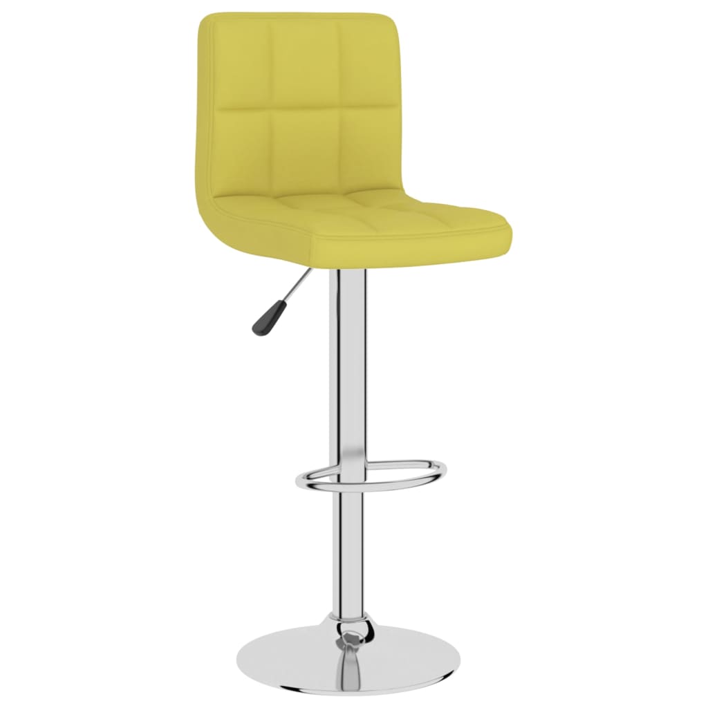 Tabourets de bar lot de 2 vert tissu
