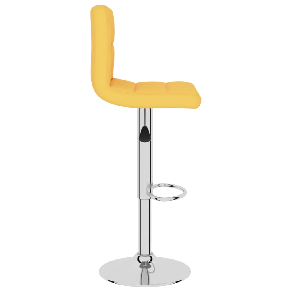 Tabourets de bar lot de 2 jaune moutarde tissu - XIOS