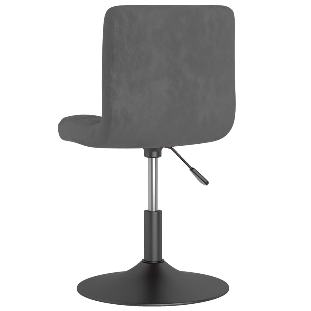 Tabouret de bar pivotant Gris foncé Velours - XIOS