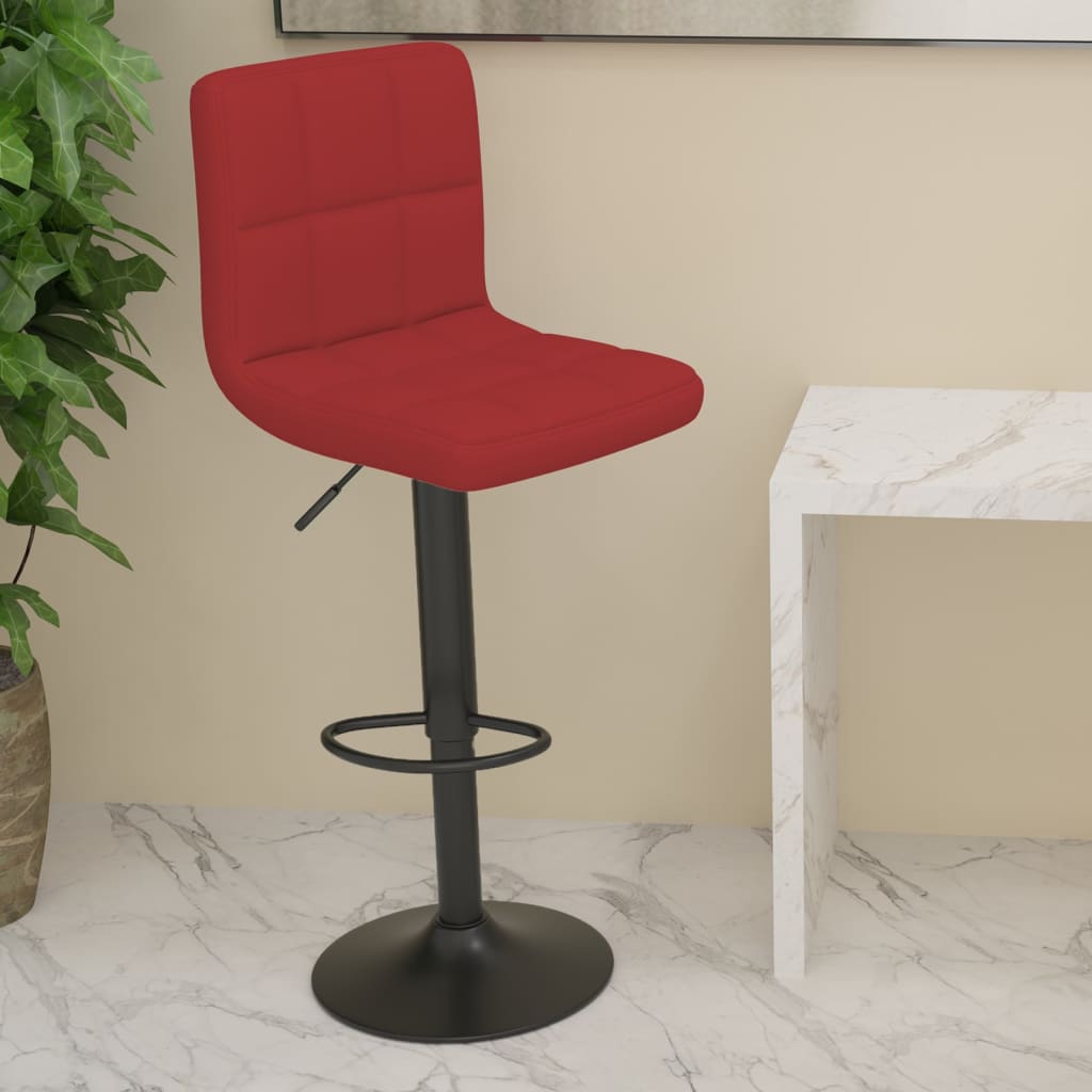 Tabouret de bar Rouge bordeaux Tissu - XIOS