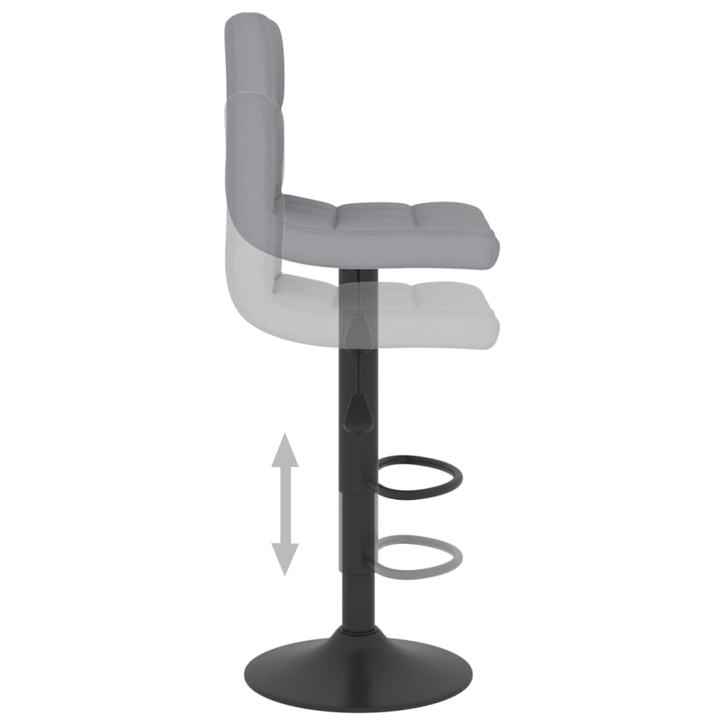 Tabourets de bar lot de 2 gris clair tissu - XIOS