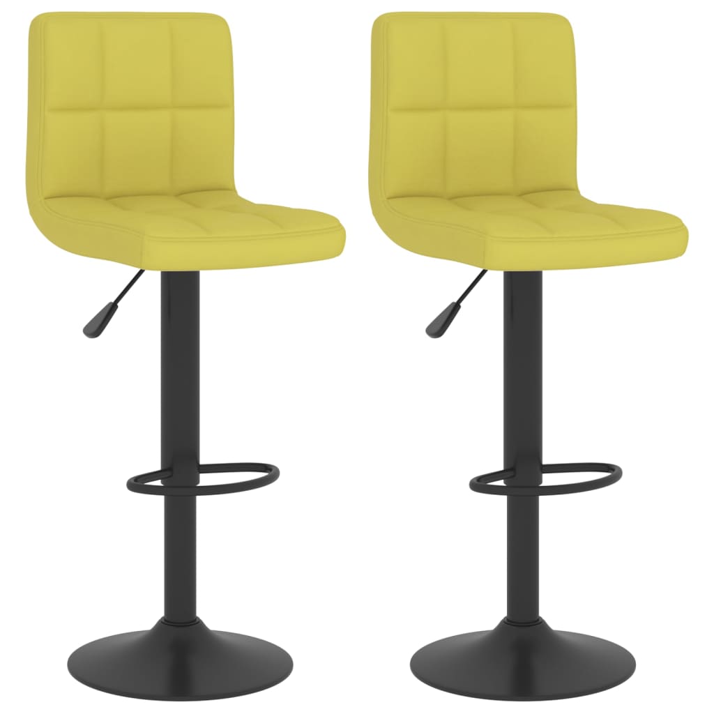 Tabourets de bar lot de 2 vert tissu - XIOS