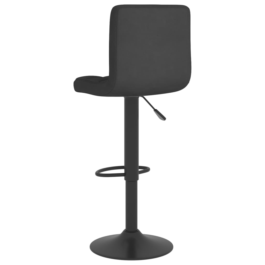 Tabourets de bar lot de 2 noir tissu - XIOS