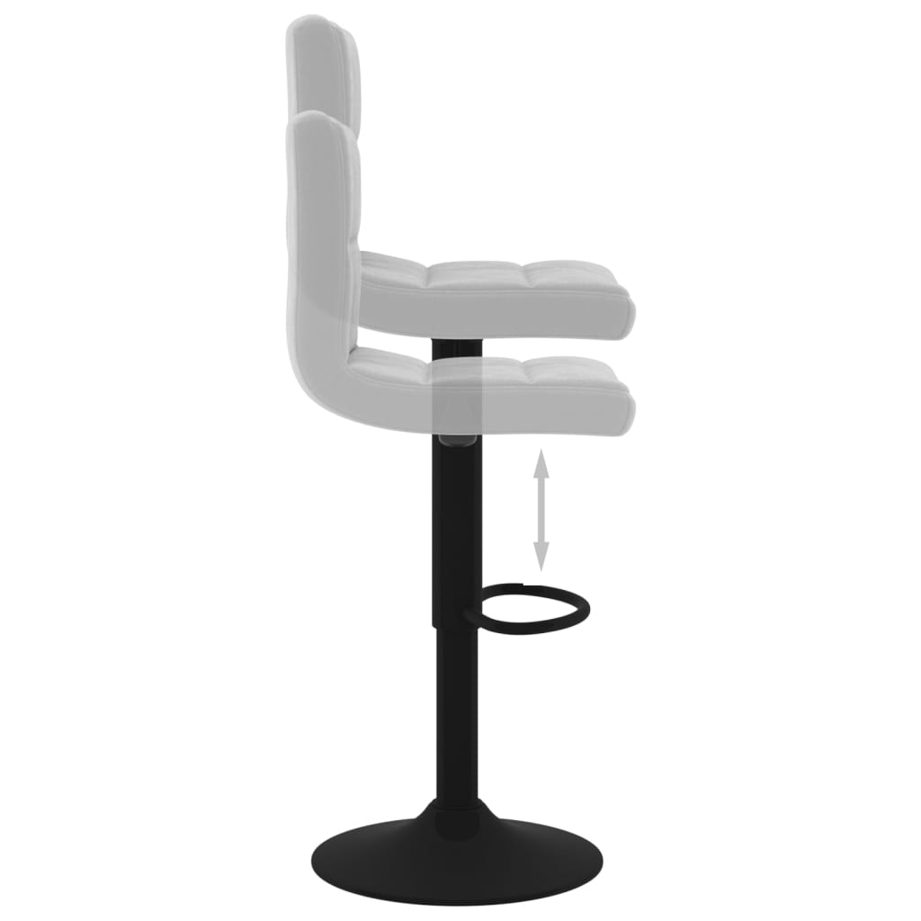 Tabouret de bar Gris clair Velours - XIOS