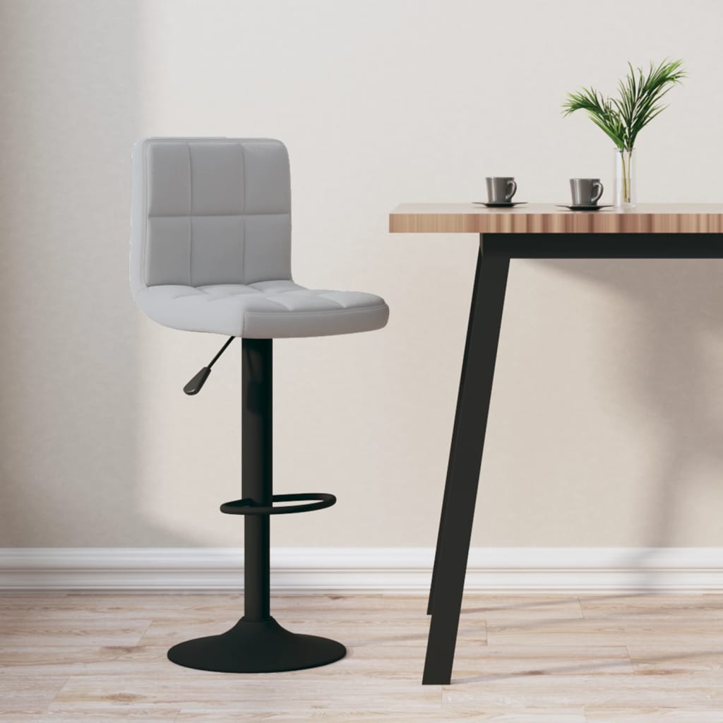 Tabouret de bar Gris clair Velours - XIOS