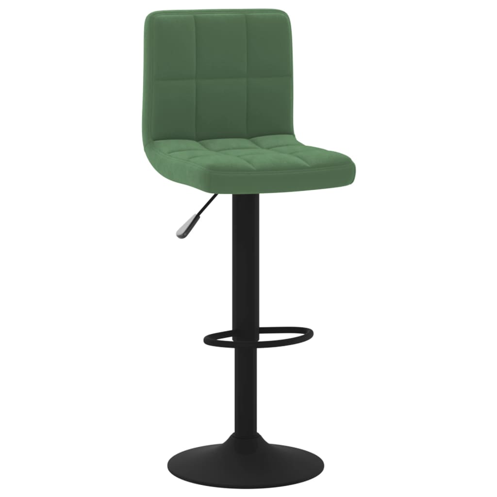 Tabourets de bar lot de 2 vert foncé velours - XIOS
