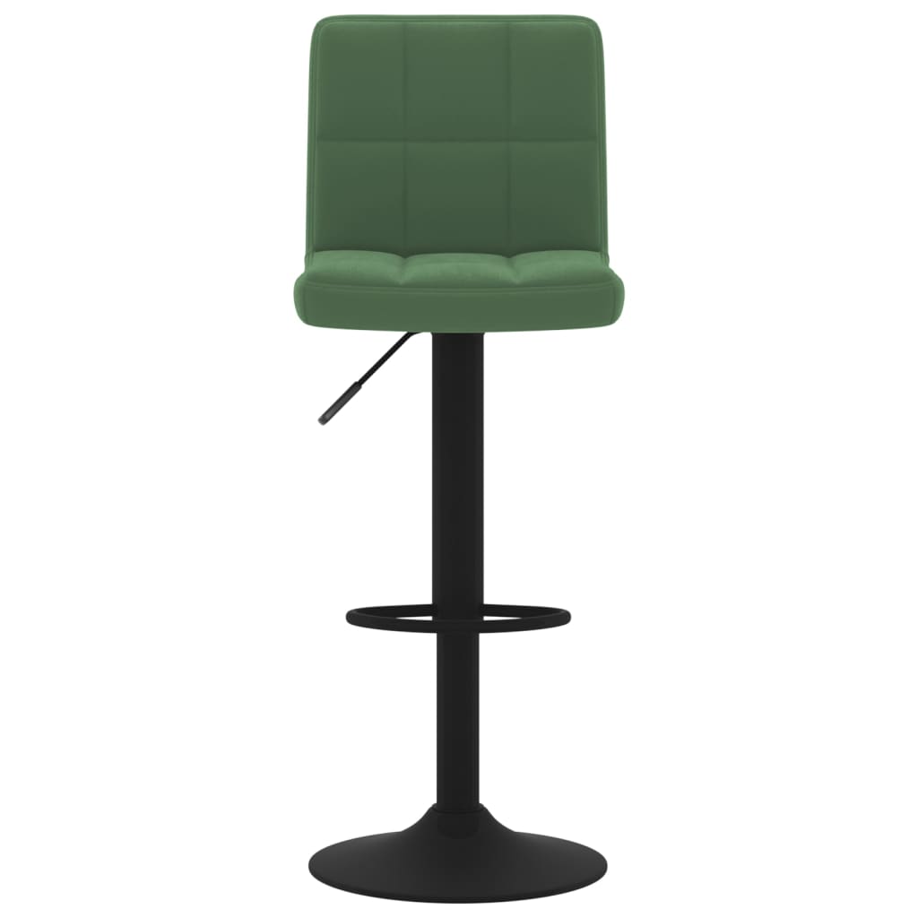 Tabourets de bar lot de 2 vert foncé velours - XIOS