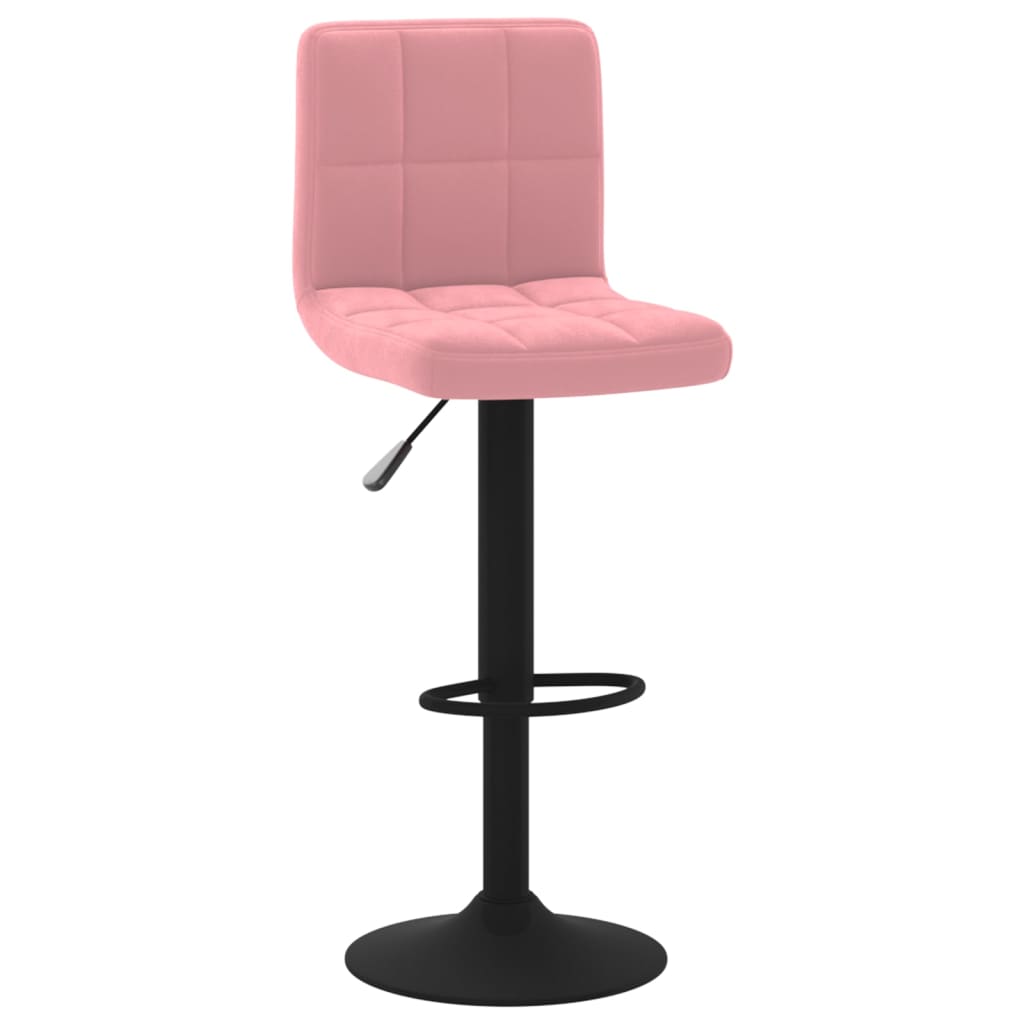 Tabourets de bar lot de 2 rose velours Tabourets de bar vidaXL