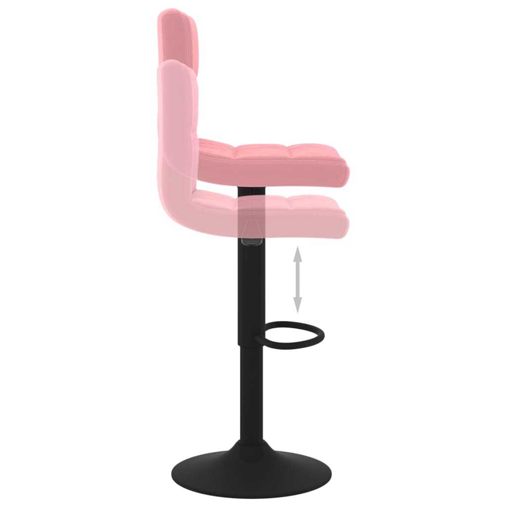 Tabourets de bar lot de 2 rose velours Tabourets de bar vidaXL
