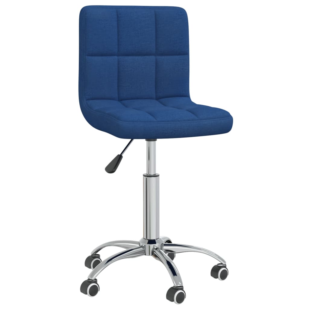 Chaise pivotante de bureau Bleu Tissu
