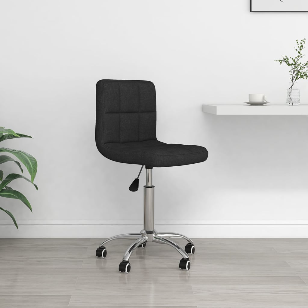 Chaise pivotante de bureau Noir Tissu Chaises de bureau vidaXL