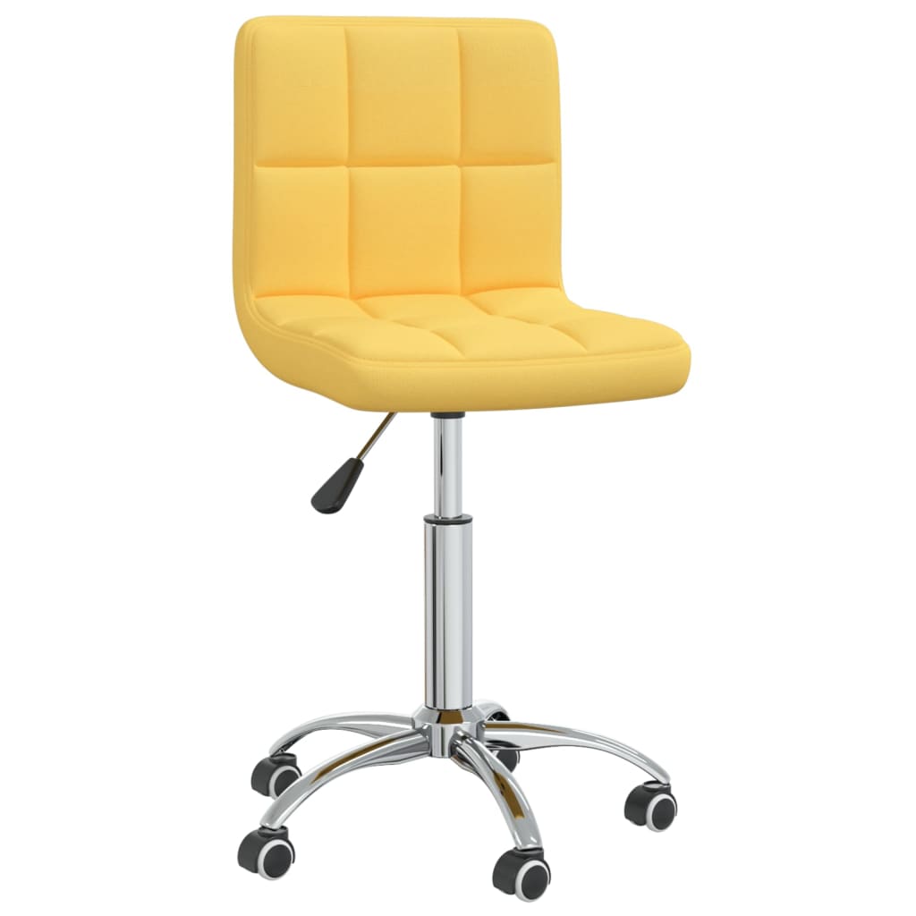 Chaise pivotante de bureau Jaune moutarde Tissu Chaises de bureau vidaXL