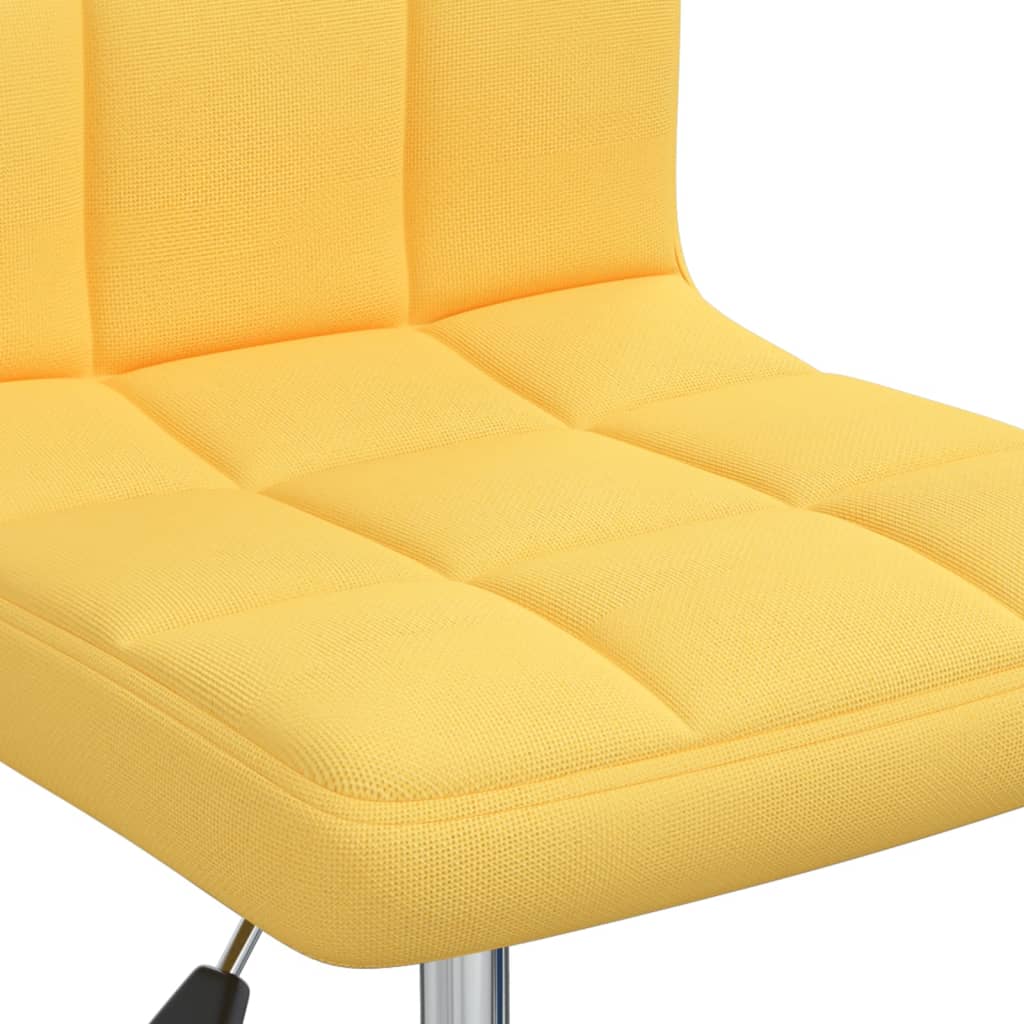 Chaise pivotante de bureau Jaune moutarde Tissu
