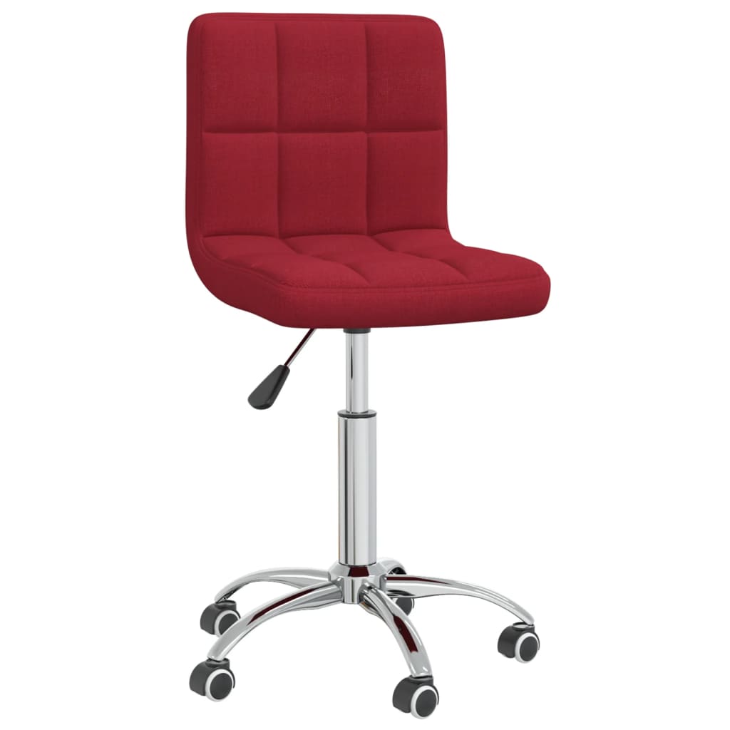 Chaise pivotante de bureau Rouge bordeaux Tissu - XIOS