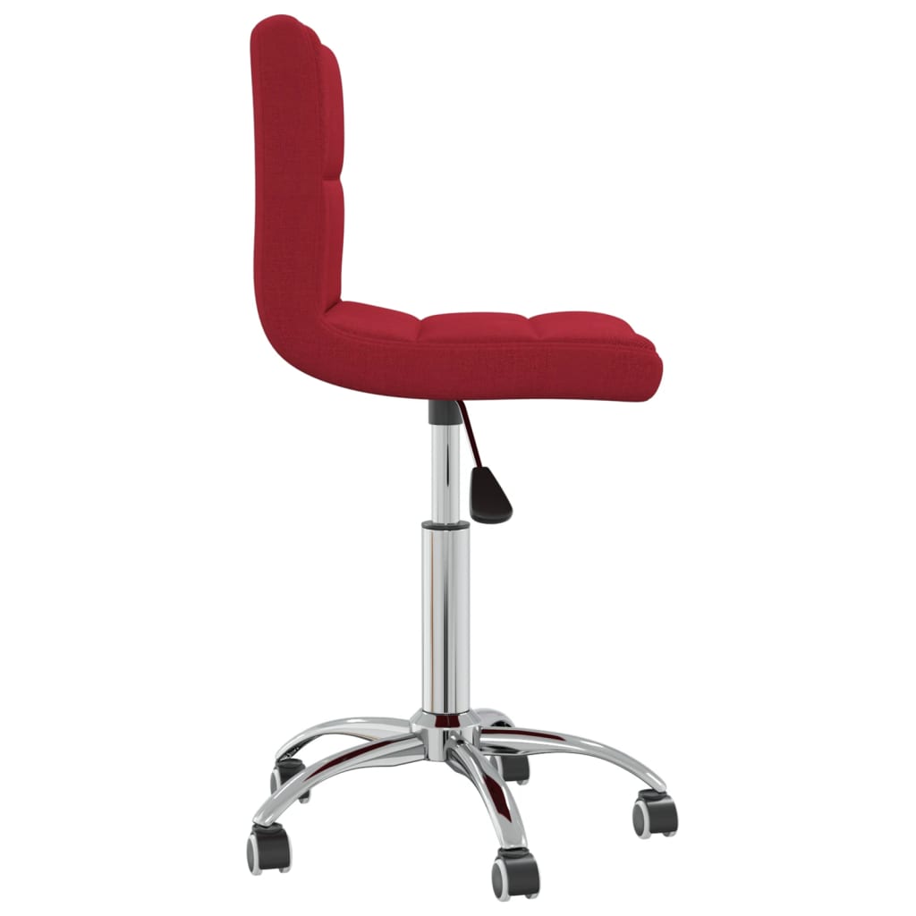 Chaise pivotante de bureau Rouge bordeaux Tissu - XIOS