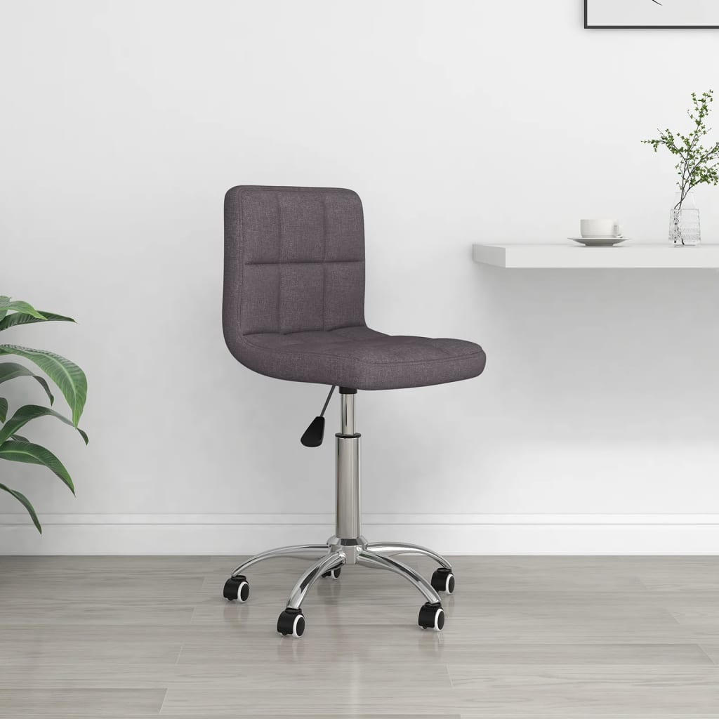 Chaise pivotante de bureau Taupe Tissu Chaises de bureau vidaXL