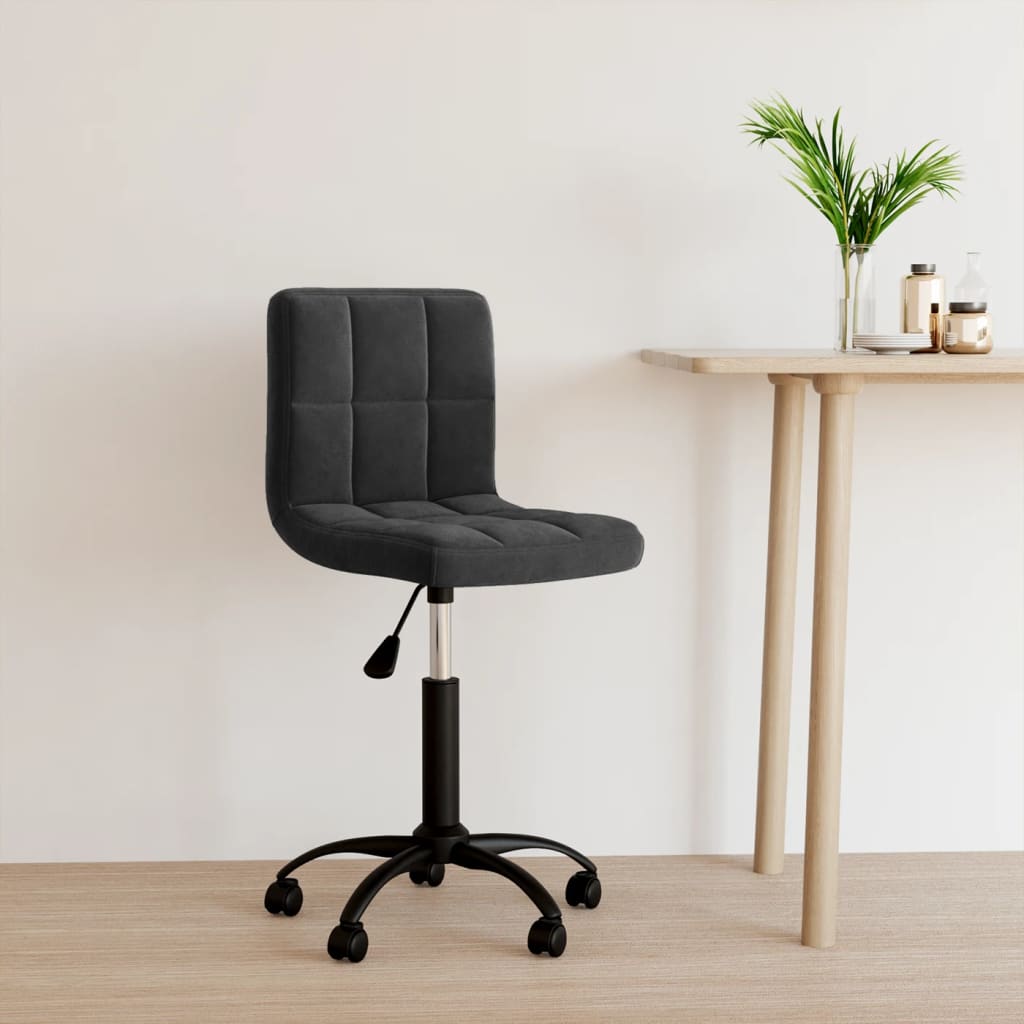 Chaise pivotante de bureau Noir Velours - XIOS