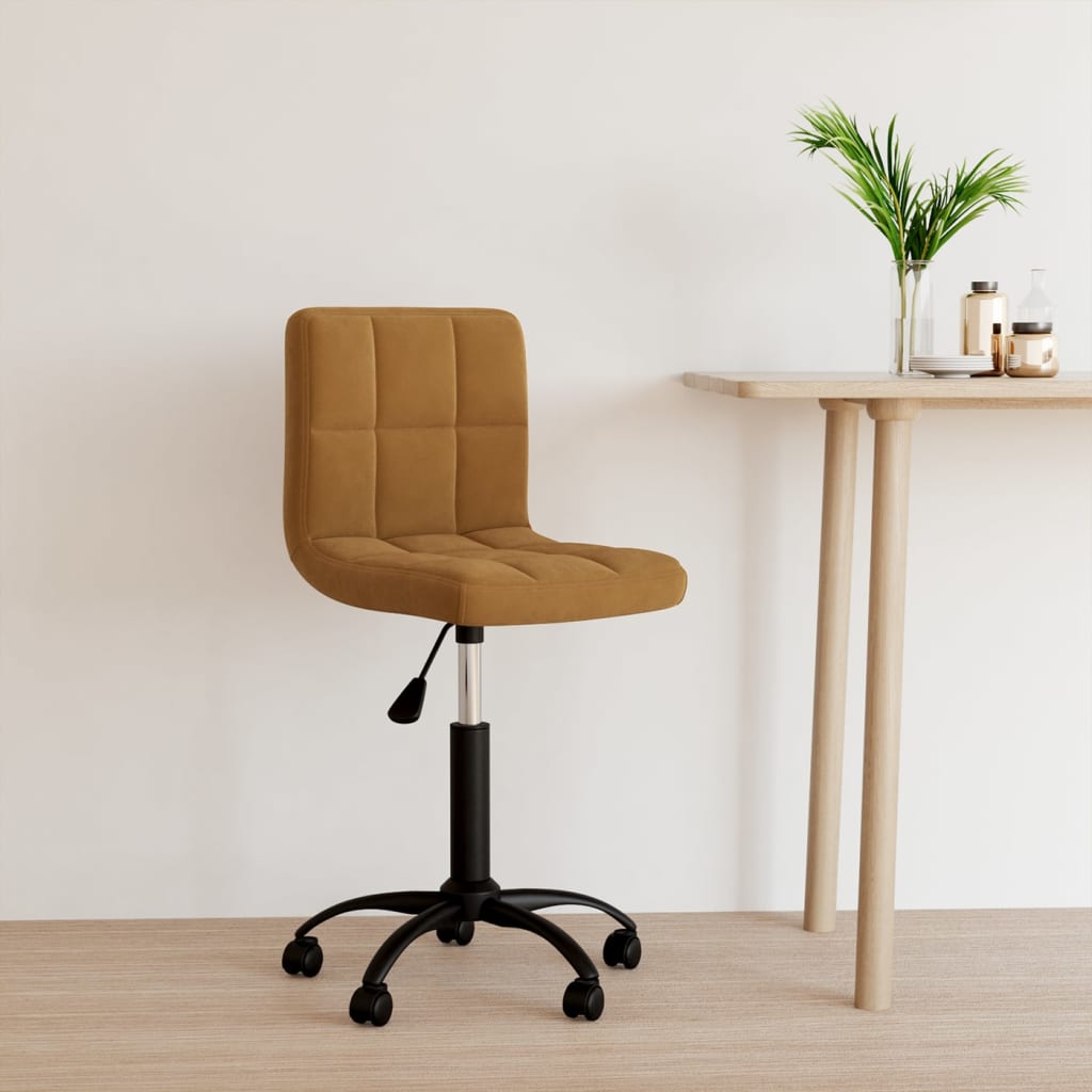 Chaise pivotante de bureau Marron Velours - XIOS