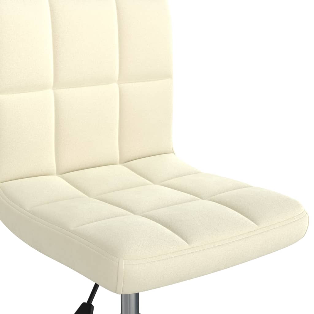 Chaise pivotante de bureau Crème Velours - XIOS