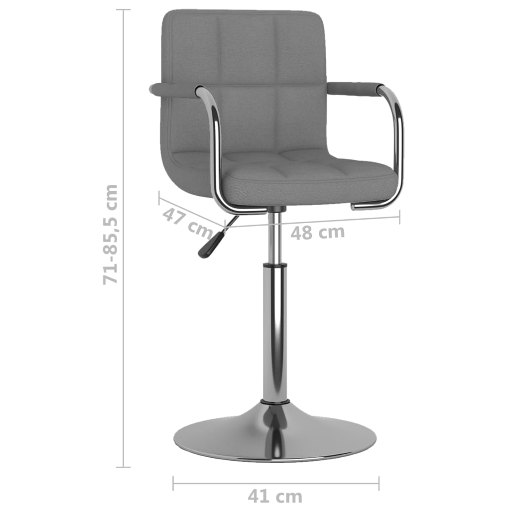 Tabouret de bar Gris clair Tissu - XIOS